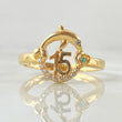 Anillo Arco Delfin Quinces 2.35gr / T7 1/2 / Oro Amarillo 18K