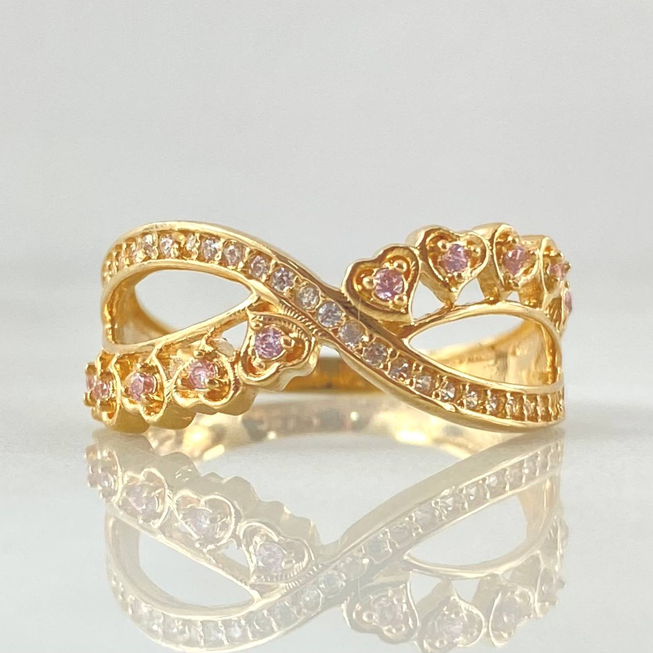 Anillo Amor Eterno 3.75gr / T7 3/4 / Oro Amarillo 18K