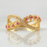 Anillo Amor Eterno 4.1gr / T7 1/2 / Oro Amarillo 18K