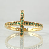 Anillo Cruz Tupida 1.8gr / T7 1/4 / Oro Amarillo 18K