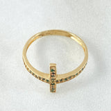 Anillo Cruz Tupida 1.8gr / T7 1/4 / Oro Amarillo 18K