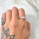 Anillo Solitario Imperial Tupido 2.1gr / T6 1/4 / Dos Oros Amarillo Blanco 18K