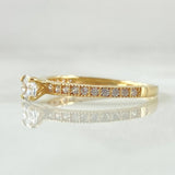 Anillo Solitario Tupido Bordeado 1.45gr / T6 / Oro Amarillo 18K