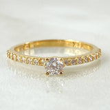 Anillo Solitario Tupido 1.8gr / T6 1/4 / Oro Amarillo 18K