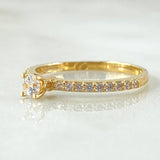 Anillo Solitario Tupido 1.8gr / T6 1/4 / Oro Amarillo 18K