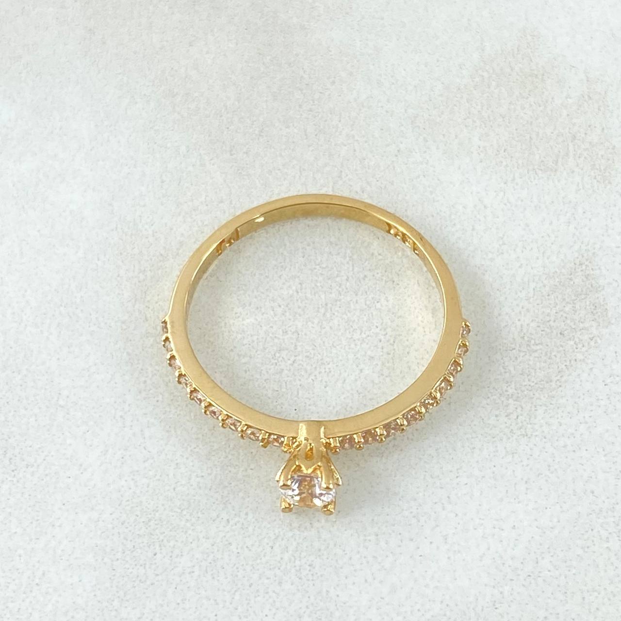 Anillo Solitario Tupido 1.8gr / T6 1/4 / Oro Amarillo 18K