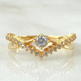 Anillo Solitario Rombo Infinito 2.85gr / T7 / Oro Amarillo 18K
