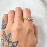 Anillo Solitario Rombo Infinito 2.85gr / T7 / Oro Amarillo 18K