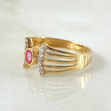 Anillo Lyra Puente Estrellas 2.9gr / T6 3/4 / Oro Amarillo 18K