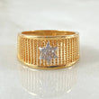 Anillo Malla Estrella 3.8gr / T6 / Dos Oros Amarillo Blanco 18K