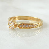 Anillo Solitario Flor Tupido 2gr / T6 / Oro Amarillo 18K