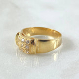 Anillo Placa 6 Puntos 2.65gr / T4 1/4 / Oro Amarillo 18K