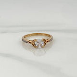 Anillo Solitario Churumbela 1.8gr / T5 3/4 / Dos Oros Amarillo Blanco 18K %