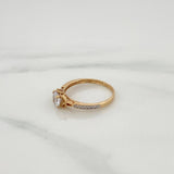 Anillo Solitario Churumbela 1.8gr / T5 3/4 / Dos Oros Amarillo Blanco 18K %
