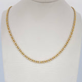 Cadena Ice 11.5gr / 60cm / Dos Oros Amarillo Blanco +4 18K $