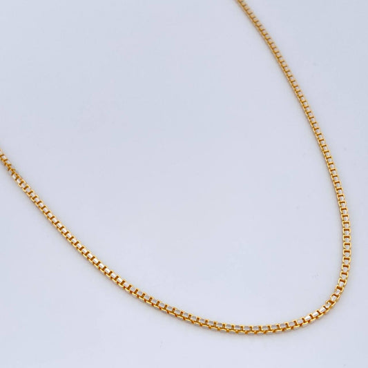 Cadena Veneciana 6.4gr / 60cm / Dos Oros Amarillo Blanco +3 18K $