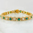 Pulso Halo Cuadrado 24.95gr / 20cm / Oro Amarillo 18K ©