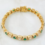 Pulso Halo Cuadrado 24.95gr / 20cm / Oro Amarillo 18K ©