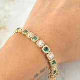Pulso Halo Cuadrado 24.95gr / 20cm / Oro Amarillo 18K ©