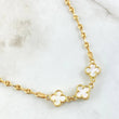Cadena GC Trebol Blanco 7.95gr / 45cm / Oro Amarillo Nac.Esp. 18K ©