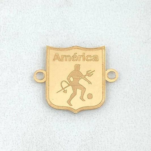 Herraje Escudo America De Cali 0.9gr / 1.9cm / Oro Amarillo 18K ©