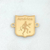 Herraje Escudo America De Cali 0.95gr / 1.9cm / Oro Amarillo 18K ©