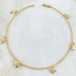 Tobillera Aro Seguido Dije 3.6gr / 26cm / Oro Amarillo 18K