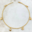Tobillera Aro Seguido Dije 3.45gr / 25.5cm / Oro Amarillo 18K