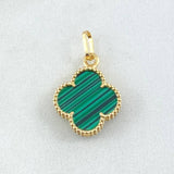 Dije Trebol Verde 1.5gr / 2.2cm / Oro Amarillo Nac.Esp. 18K ©