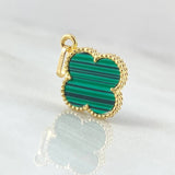 Dije Trebol Verde 1.55gr / 2.2cm / Oro Amarillo Nac.Esp. 18K ©