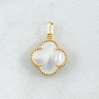 Dije Trebol Blanco 1.8gr / 2.2cm / Oro Amarillo Nac.Esp. 18K ©