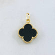 Dije Trebol Negro 1.8gr / 2.3cm / Oro Amarillo 18K