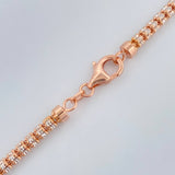 Cadena Ice 20.65gr / 60.5cm / Dos Oros Blanco Rosa +4 18K $