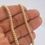Cadena Ice 31.4gr / 66.5cm / Dos Oros Amarillo Blanco +4 18K $