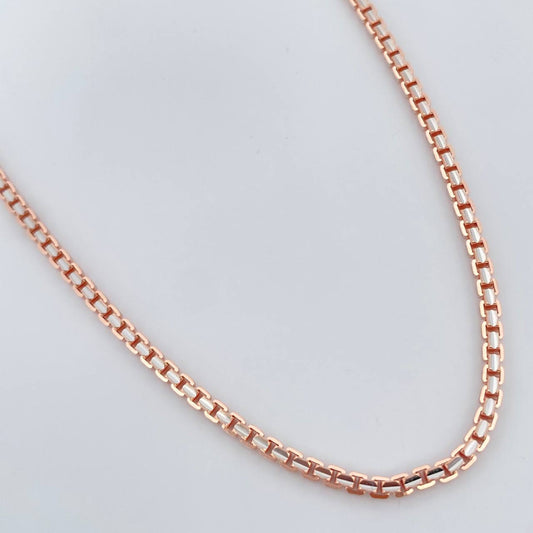 Cadena Veneciana 20.45gr / 70cm / Dos Oros Blanco Rosa +3 18K $