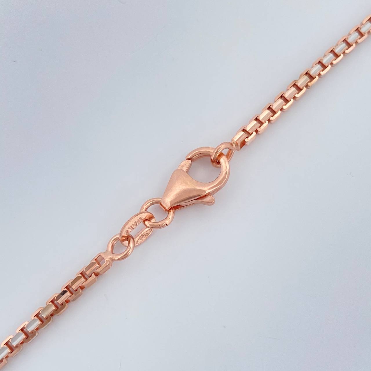 Cadena Veneciana 17.55gr / 60cm / Dos Oros Blanco Rosa +3 18K $