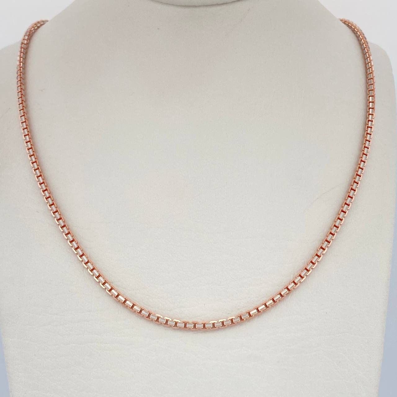 Cadena Veneciana 17.55gr / 60cm / Dos Oros Blanco Rosa +3 18K $