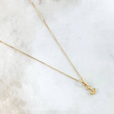 Set Cadena Veneciana 0.95gr / 45cm / 0.5mm + Dije Ancla 0.25gr / 1.4cm 1.2gr Oro Amarillo 18K (Oferta)