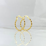 Candongas Majo 1.55gr / 2.6cm / Diamantada Oro Amarillo 18K ©