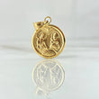Dije Santísima Trinidad 1.15gr / 2.5cm / Circulo Mate Troquelado Oro Amarillo 18K