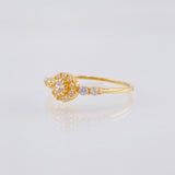 Anillo Solitario Cuatro Chispa 1.45gr / T7 / Oro Amarillo 18K ©