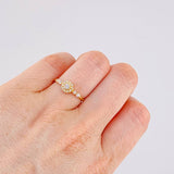 Anillo Solitario Cuatro Chispa 1.45gr / T7 / Oro Amarillo 18K ©