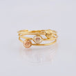 Anillo Cinturon De Orion Diamantado 1.7gr / T5 1/2 / Tres Oros 18K *