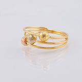 Anillo Cinturon de Orion Diamantado 1.7gr / T4 3/4 / Tres Oros 18K