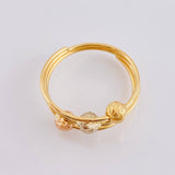 Anillo Cinturon De Orion Diamantado 1.75gr / T8 1/2 / Tres Oros 18K ©