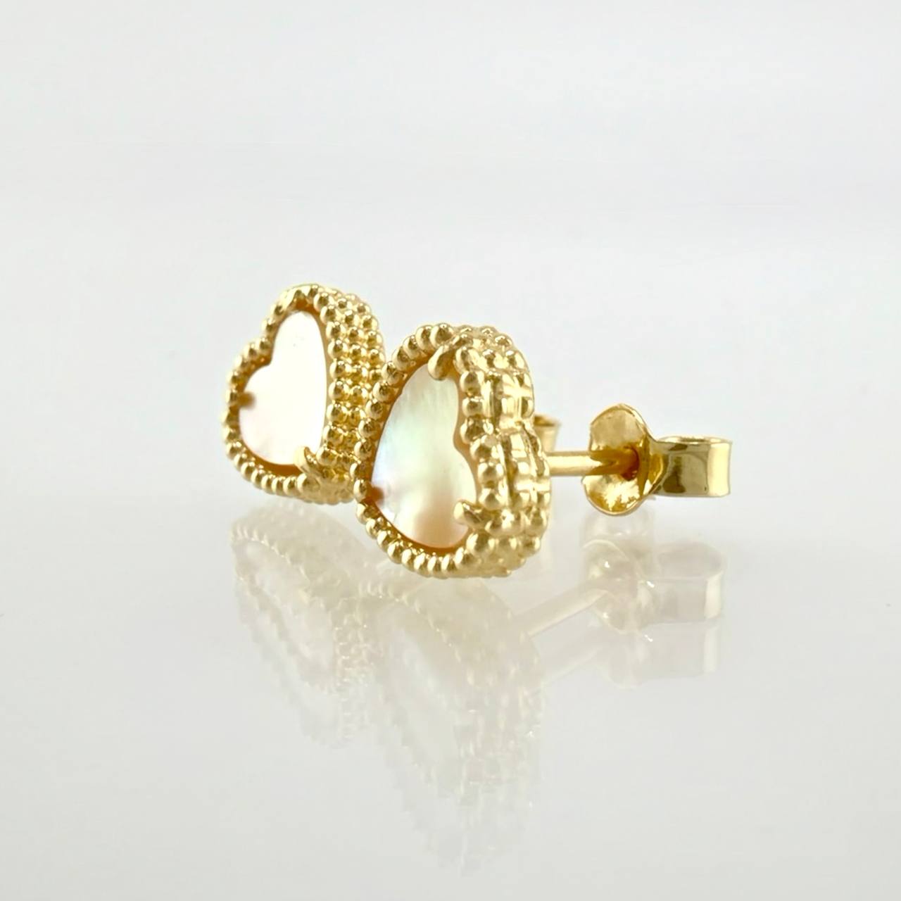 Topos Corazon Blanco 2.35gr / 8.3mm Oro Amarillo Nac.Esp. 18K