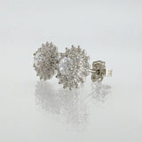 Topos Flor Tupida 3.35gr / 10mm Oro Blanco 18K