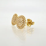 Topos Circulo Tupido 1.9gr / 9.3mm Oro Amarillo 18K