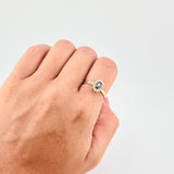 Anillo Óvalo Tupido Zafiro 45pts 2.5g / T8 Oro Amarillo 18K