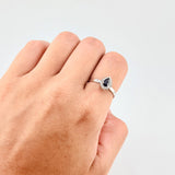 Set Gota Tupida Diamantes 1.2qts Zafiros 1.3qts 4.95g / T7 1/2 Oro Blanco 18K